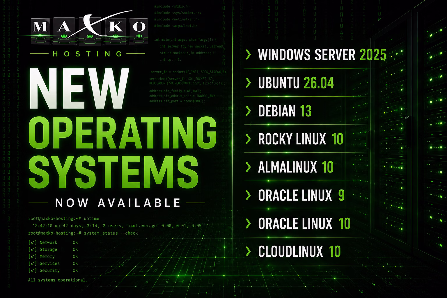 New Operating Systems Now Available